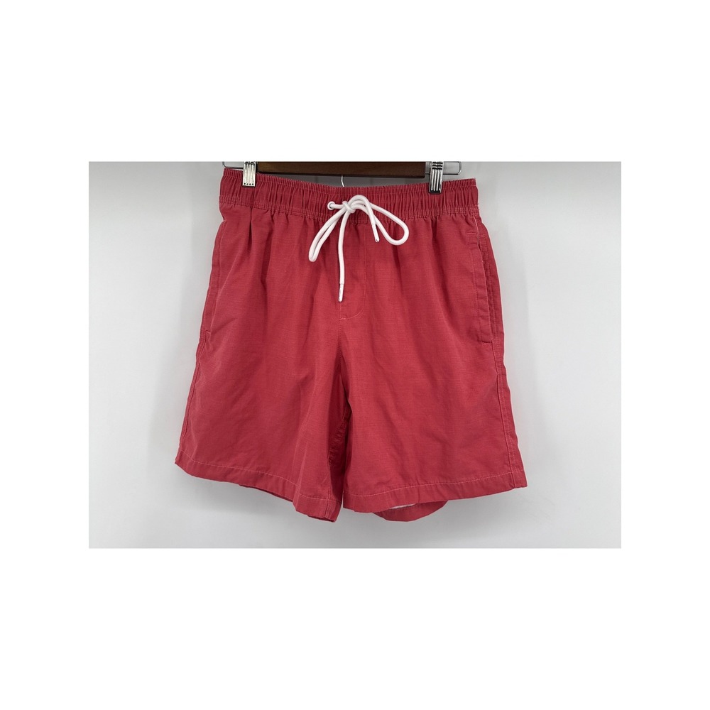 Goodthreads Mens Swim Trunks Red 7 Inch Inseam Mesh Lined Size XS